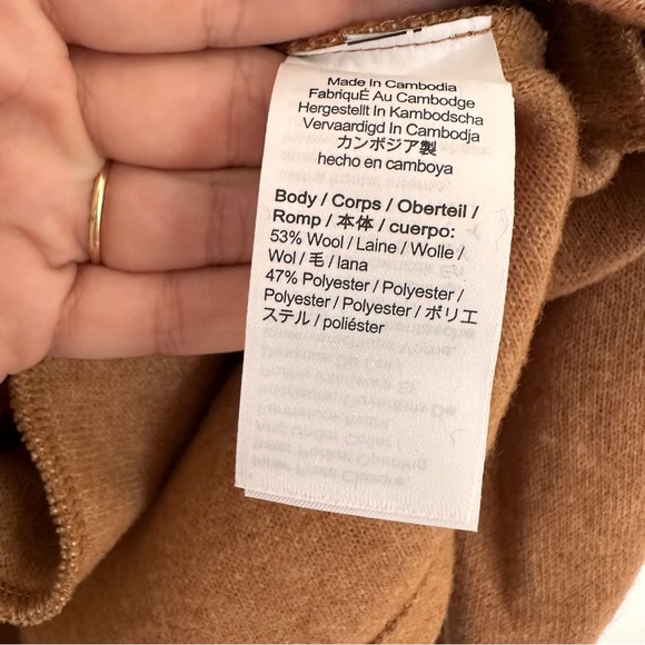 J Crew Wool Blend Shirt Jacket Shacket Camel Tan size XL - Picture 5 of 7